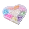 9 Style Spray Painted ABS Plastic Imitation Pearl Beads OACR-YW0001-42-1