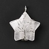 Natural Quartz Crystal Pendants G-D458-04P-02-RS-7