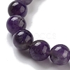 Chakra Round Natural Amethyst Beaded Stretch Bracelets BJEW-K251-05C-3