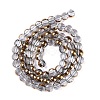 Electroplate Glass Beads Strands EGLA-Q128-02A-FP05-2