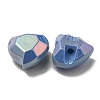 UV Plating Rainbow Iridescent Acrylic Beads OACR-P010-03E-3