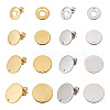 32Pcs 8 Styles 201 Stainless Steel Stud Earring Findings STAS-TA0001-93-2