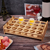 24-Hole Chinese Style Bamboo White Wine Glass Display Stands ODIS-WH0029-45-4