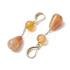 Natural Carnelian & Crackle Agate Beads Earring & Bracelets Set SJEW-JS01309-6