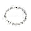 Clear Cubic Zirconia Tennis Bracelet BJEW-E009-03P-4