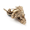 Rhinestone Bird Brooch Pin JEWB-Q030-08AG-3