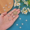 12Pcs 430 Stainless Steel Small Flower Connector Charms & Pendants JX240A-3