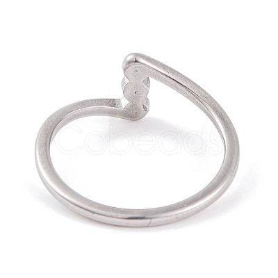 304 Stainless Steel Finger Ring foe Women RJEW-C086-17-P-1