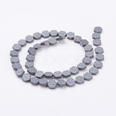 Non-magnetic Synthetic Hematite Beads Strands G-P341-04F-8x3mm-1