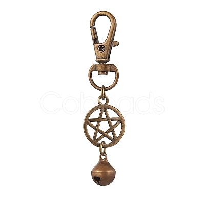 Brass Bell Pendant Decoration HJEW-JM02280-1