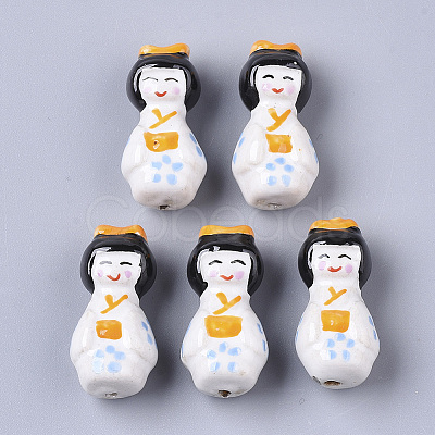 Handmade Porcelain Beads PORC-N004-37C-1