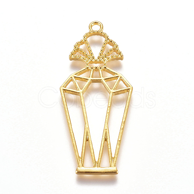 Alloy Open Back Bezel Big Pendants PALLOY-E575-01G-1