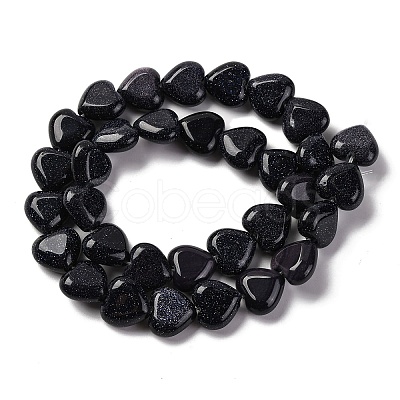 Synthetic Blue Goldstone Beads Strands G-I372-A12-01-1