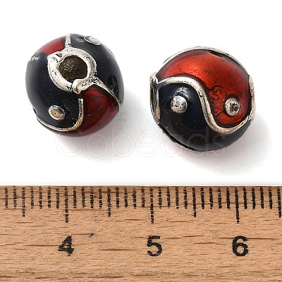 Rack Plating Brass Enamel Beads KK-P276-38AS-1