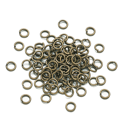 Kissitty Open Jump Rings Brass Jump Rings KK-KS0001-06-1