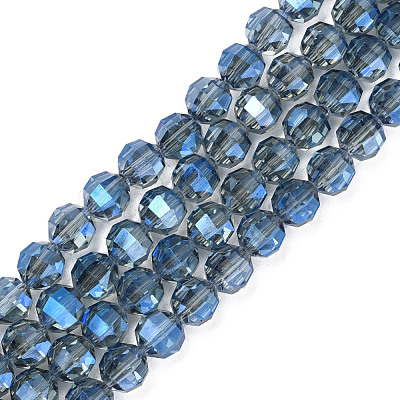 Transparent Electroplate Glass Beads Strands EGLA-N006-038B-1