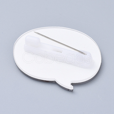 Acrylic Safety Brooches JEWB-D006-A08-1