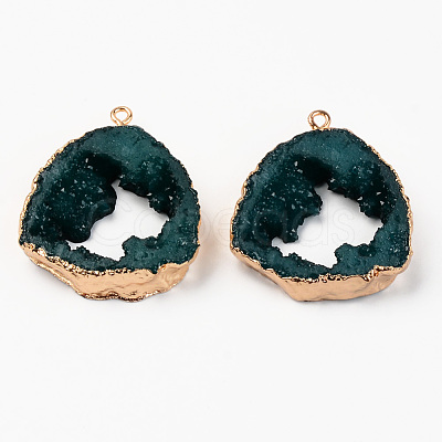 Druzy Resin Pendants RESI-R428-024A-1