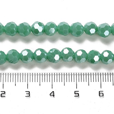 Electroplate Opaque Glass Beads Strands EGLA-A035-P6mm-A13-1