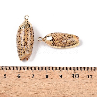 Natural Sea Shell Pendants SSHEL-N038-30B-1