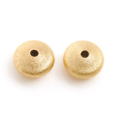 Matte Style Brass Textured Beads KK-L155-10B-1