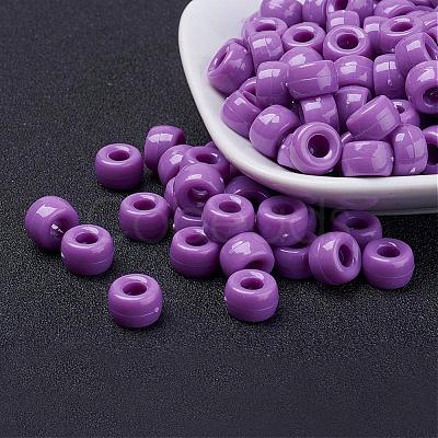 Opaque Acrylic European Beads PL338-7-1