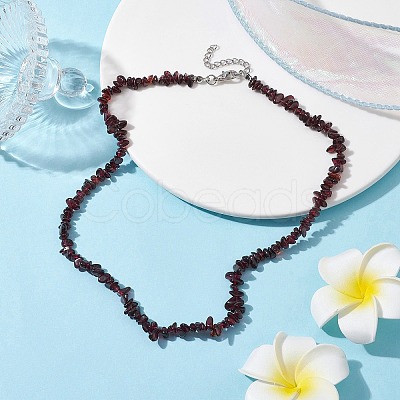 Natural Ice Obsidian Chip Beaded Necklace NJEW-JN04615-01-1