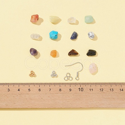 DIY Gemstone Chips Earring Making Kit DIY-FS0003-19-1