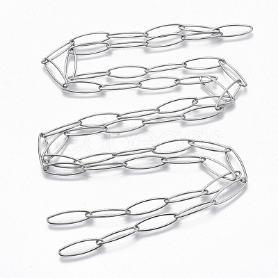 Tarnish Resistant 304 Stainless Steel Paperclip Chains CHS-S006-JN958-1-1