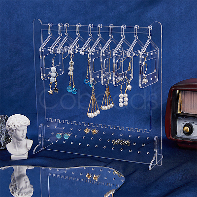 SUPERFINDINGS 1 Set Transparent Acrylic Earring Hanging Display Stands EDIS-FH0001-09-1