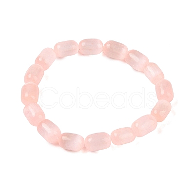 Natural Selenite Beaded Stretch Bracelets BJEW-L694-001-1