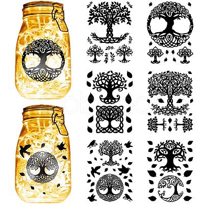 6 Sheets 6 Styles Religion Self-Adhesive PVC Waterproof Picture Stickers DIY-WH0605-010-1