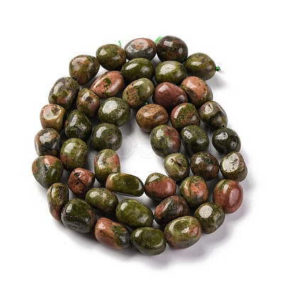 Natural Unakite Beads Strands G-G146-A14-01-1