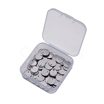 100pcs 304 Stainless Steel Stamping Blank Tag Pendants for Bracelet Earring Pendant Charms STAS-TA0001-01-1