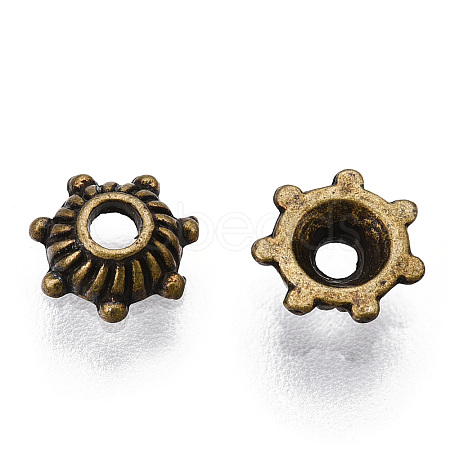 Tibetan Style Zinc Alloy Bead Caps X-MLF0514Y-01-1