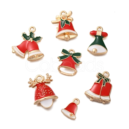 Christmas Theme Alloy Enamel Pendants FIND-M039-01G-1