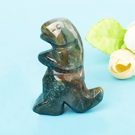 Natural Ocean Agate Carved Dinosaur Figurines PW-WG49214-04-1