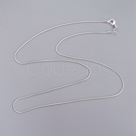 Brass Round Snake Chain Fine Necklaces NJEW-BB10854-24-1