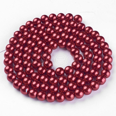 Glass Pearl Beads Strands HY-8D-B73-1