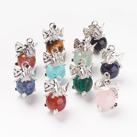 Natural & Synthetic Mixed Stone Pendants G-G713-D-1