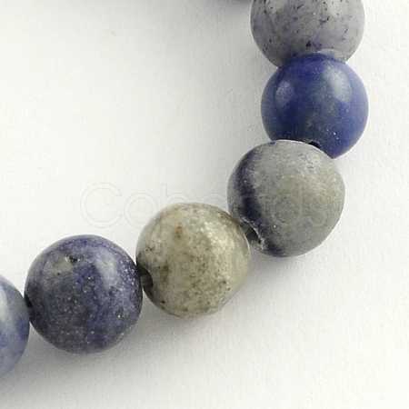 Round Natural Blue Aventurine Beads Strands G-R254-8mm-1