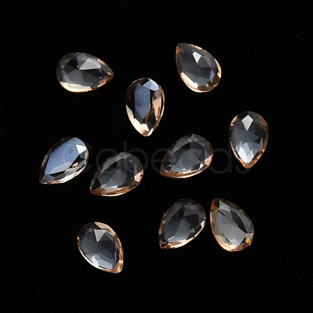 Teardrop Transparent Glass Cabochons MRMJ-T009-127B-1