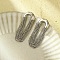 304 Stainless Steel Tassel Chain Stud Earrings for Women, Stainless Steel Color, 55.5x19.5mm