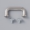 Alloy Suspension Clasps, with 2Pcs Screws, Purse Making Supplies, Rectangle, Platinum, 1.5x3.2x0.75cm, Hole: 2.5mm