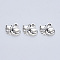 Tibetan Style Alloy Kitten Pendants, Cadmium Free & Lead Free, Cat with Roll Over Shape, Antique Silver, 13x14x3mm, Hole: 2mm, about 625pcs/500g