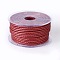 Braided Cowhide Cord, Leather Jewelry Cord, Jewelry DIY Making Material, Crimson, 3mm, about 5.46 yards(5m)/roll