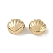 Rack Plating Brass Pendants, Shell Shape, Real 18K Gold Plated, 6.5x7x4mm, Hole: 1.5mm