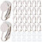 SOFPLATE 20Pcs Brass Clip on Earring Findings, Flat Round Earring Settings, with 20Pcs Plastic Pads, Platinum, 17x8x8mm, Tray: 8mm