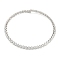 Rack Plating Brass Pave Clear Cubic Zirconia Choker Necklaces, Long-Lasting Plated, Cadmium Free & Lead Free, Platinum, Inner Diameter: 4.27 inch(10.85cm), 7.5mm