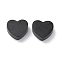 304 Stainless Steel Beads, Heart, Black, 7x8x2.5mm, Hole: 1.5mm